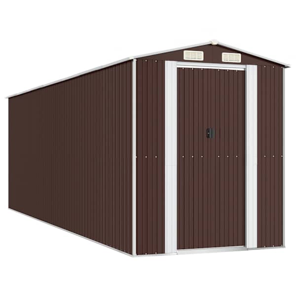 Metallist aiakuur 192 × 606 × 223 cm – tumepruun