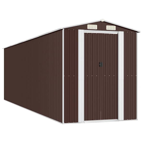 Metallist aiakuur 192 × 689 × 223 cm – tumepruun
