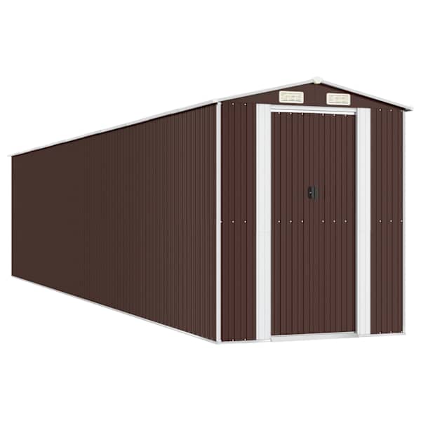 Metallist aiakuur 192 × 938 × 223 cm – tumepruun