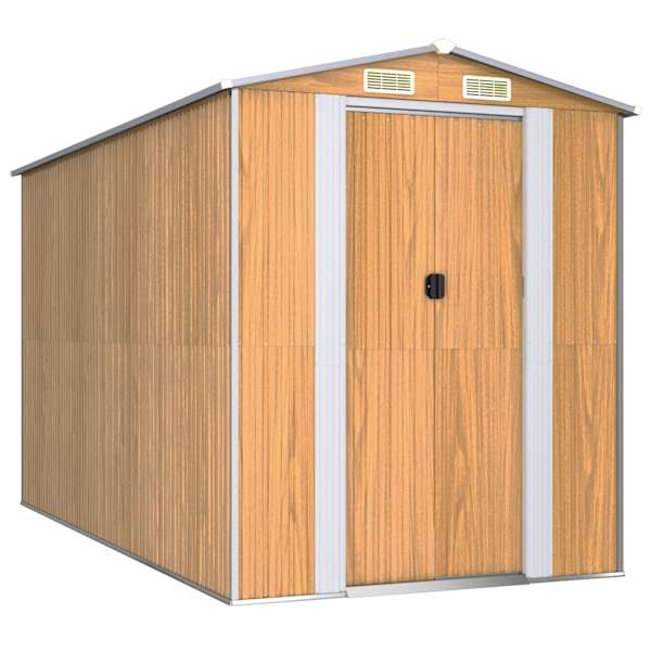 Metallist aiakuur 192 × 357 × 223 cm – helepruun