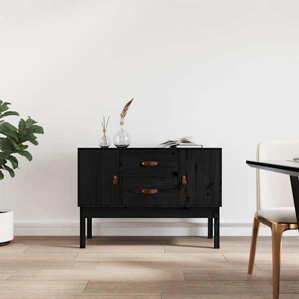 Puhvetkapp, must, 110 × 40 × 78 cm, männipuit