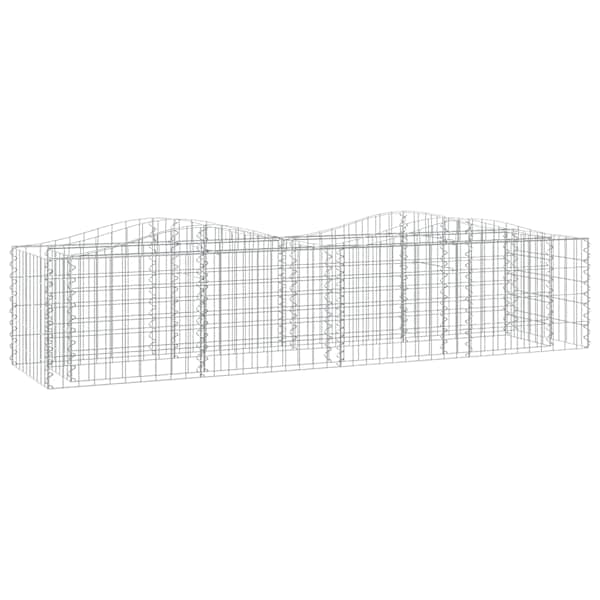 Kaarekujuline gabioonkorv 200 × 50 × 40/50 cm, tsingitud raud – hõbedane