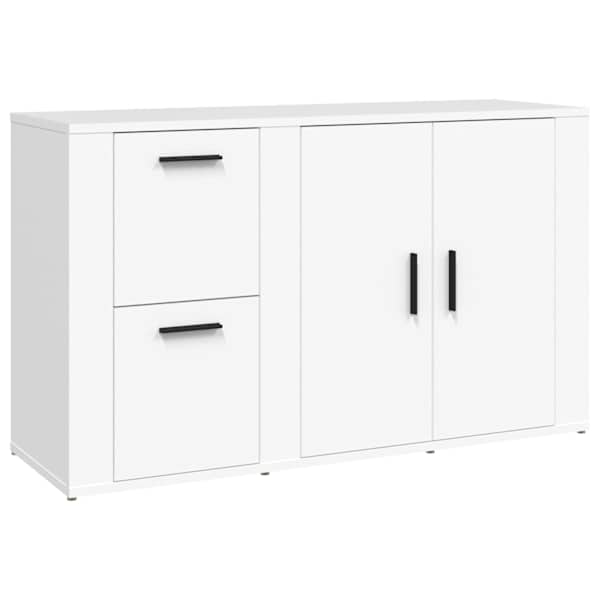 Puhvetkapp, valge, 100 × 33 × 59,5 cm, tehispuit
