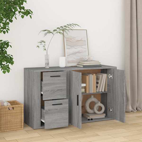 Puhvetkapp, hall Sonoma tamm, 100 × 33 × 59,5 cm, tehispuit