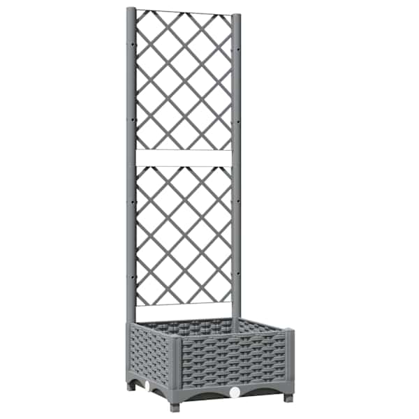 Taimekast võrega 40 × 40 × 121,5 cm, PP (polüpropüleen) – helehall