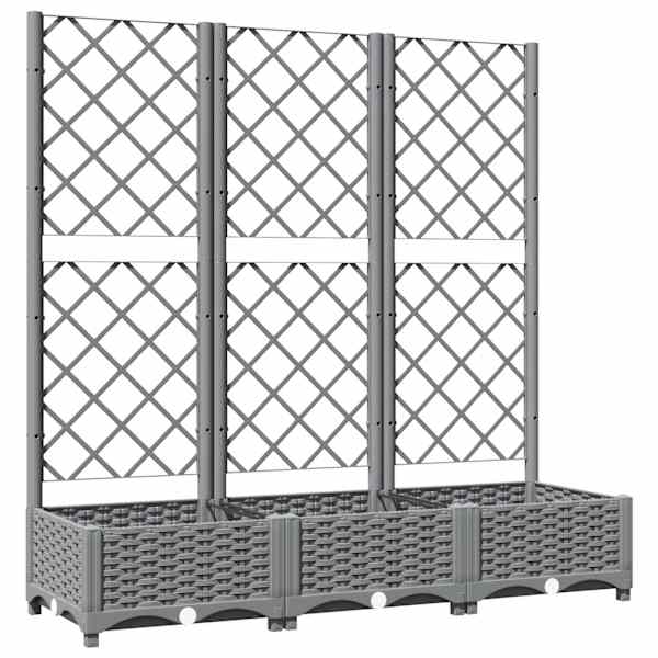 Taimekast võrega 120 × 40 × 121,5 cm, PP (polüpropüleen) – helehall