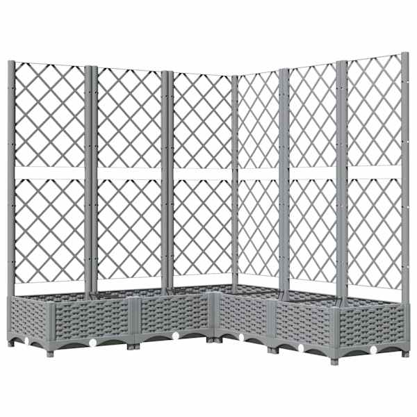 Taimekast võrega 120 × 120 × 121,5 cm, PP (polüpropüleen) – helehall