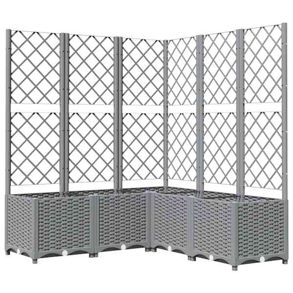 Taimekast võrega 120 × 120 × 136 cm, PP (polüpropüleen) – helehall