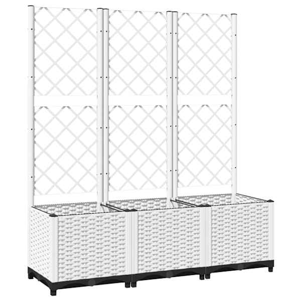 Taimekast võrega 120 × 40 × 136 cm, PP (polüpropüleen) – valge