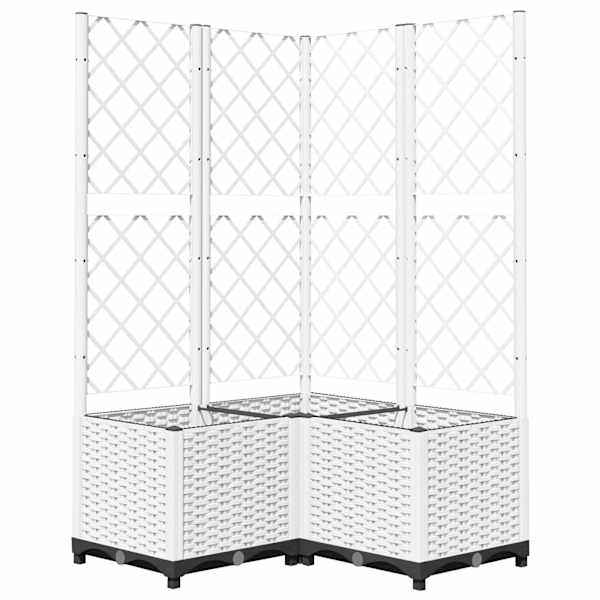 Taimekast võrega 80 × 80 × 136 cm, PP (polüpropüleen) – valge