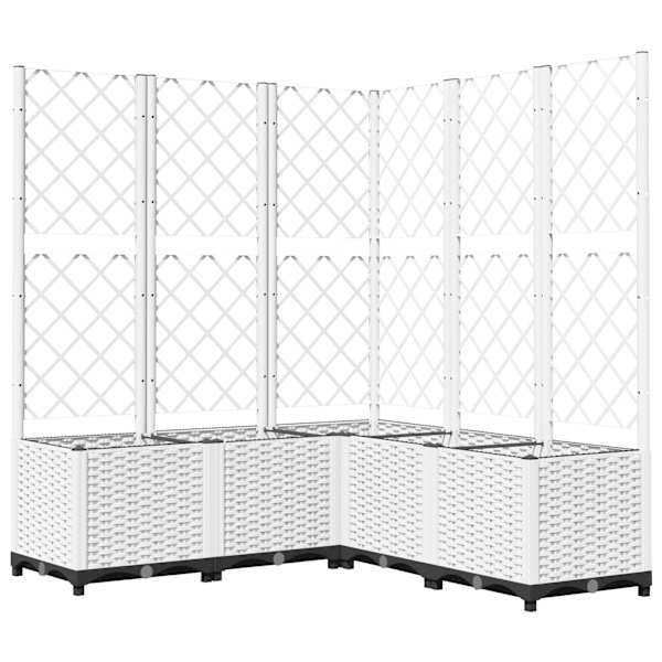 Taimekast võrega 120 × 120 × 136 cm, PP (polüpropüleen) – valge