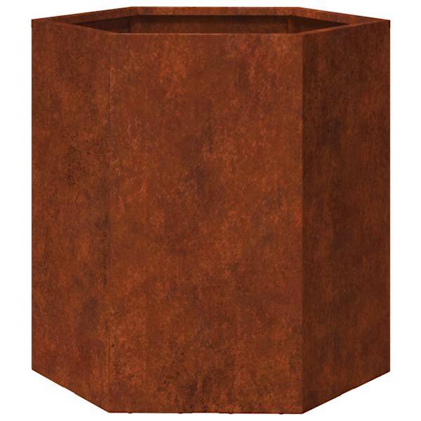 Taimekast 40 × 40 × 45 cm, corten-teras – kulunud teras / pruun