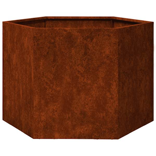 Taimekast 60 × 60 × 45 cm, corten-teras – kulunud teras / pruun