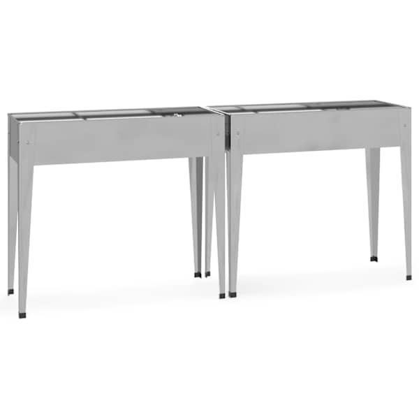 Taimekast cm 100,5 × 40,5 × 90 cm, tsingitud teras – 2 tk