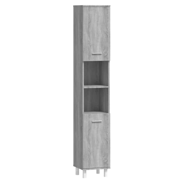 Vannitoakapp, hall Sonoma tamm, 30 × 30 × 179 cm, tehispuit