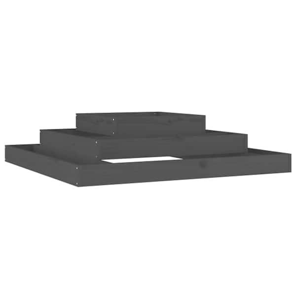 Taimekast 110 × 110 × 27 cm, täismännipuit – hall
