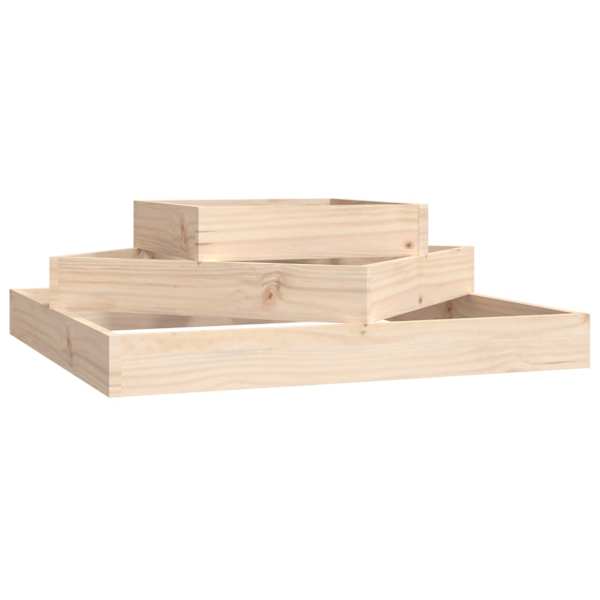 Taimekast 83 × 83 × 27 cm, männipuit (töötlemata) – naturaalne männipuit