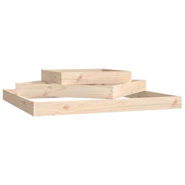 Taimekast 112 × 112 × 27 cm, männipuit (töötlemata) – naturaalne männipuit