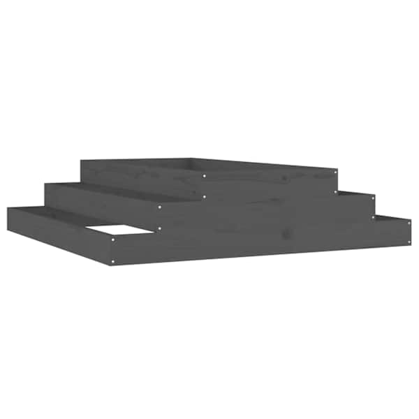 Taimekast 110 × 110 × 27 cm, täismännipuit – hall