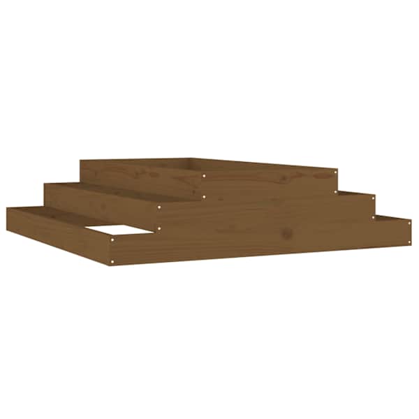 Taimekast 110 × 110 × 27 cm, täismännipuit – meepruun