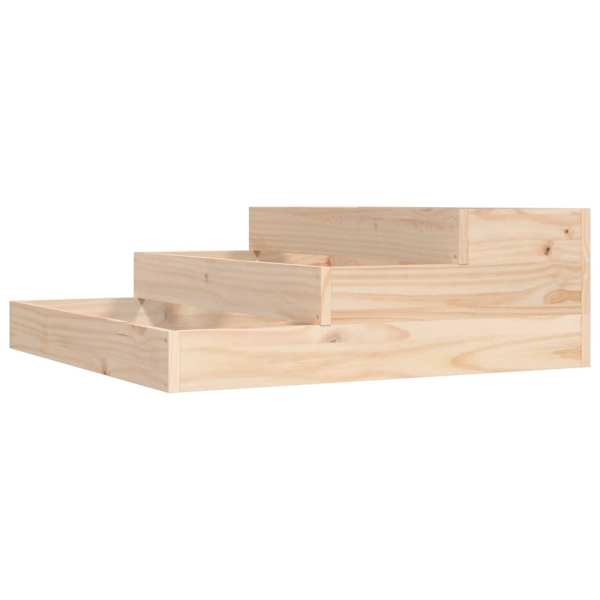Taimekast 78 × 78 × 27 cm, männipuit (töötlemata) – naturaalne männipuit