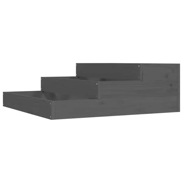 Taimekast 78 × 78 × 27 cm, täismännipuit – hall