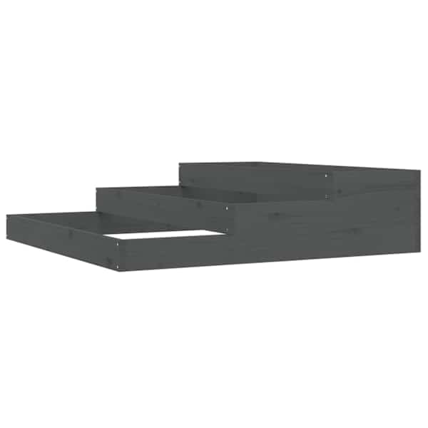 Taimekast 107 × 107 × 27 cm, täismännipuit – hall