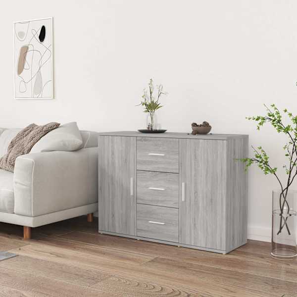 Puhvetkapp, hall Sonoma tamm, 91 × 29,5 × 65 cm, tehispuit