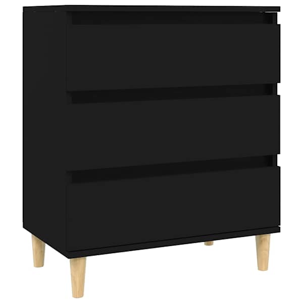 Puhvetkapp, must, 60 × 35 × 70 cm, tehispuit