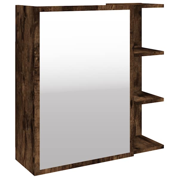 Vannitoa peegelkapp, suitsutamm, 62,5 × 20,5 × 64 cm, tehispuit