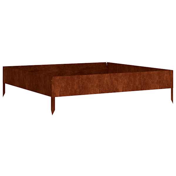 Taimekast 100 × 100 × 26 cm, corten-teras – kulunud teras / pruun