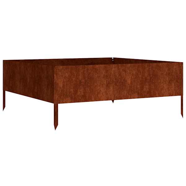 Taimekast 100 × 100 × 41 cm, corten-teras – kulunud teras / pruun