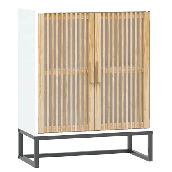 Puhvetkapp, valge, 60 × 30 × 75 cm, tehispuit