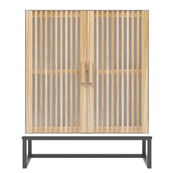 Puhvetkapp, valge, 60 × 30 × 75 cm, tehispuit