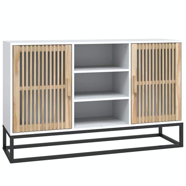 Puhvetkapp, valge, 105 × 30 × 65 cm, tehispuit