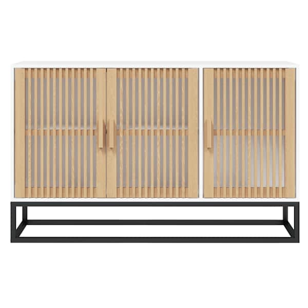 Puhvetkapp, valge, 105 × 30 × 65 cm, tehispuit