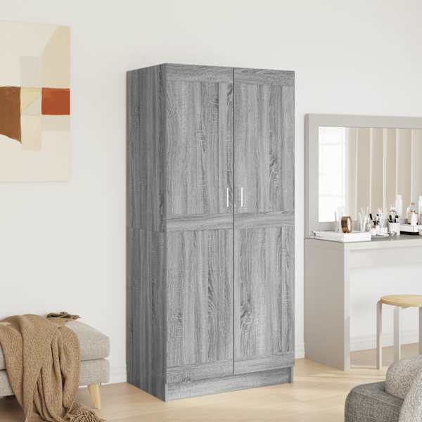 Riidekapp, hall Sonoma tamm, 82,5 × 51,5 × 180 cm, tehispuit