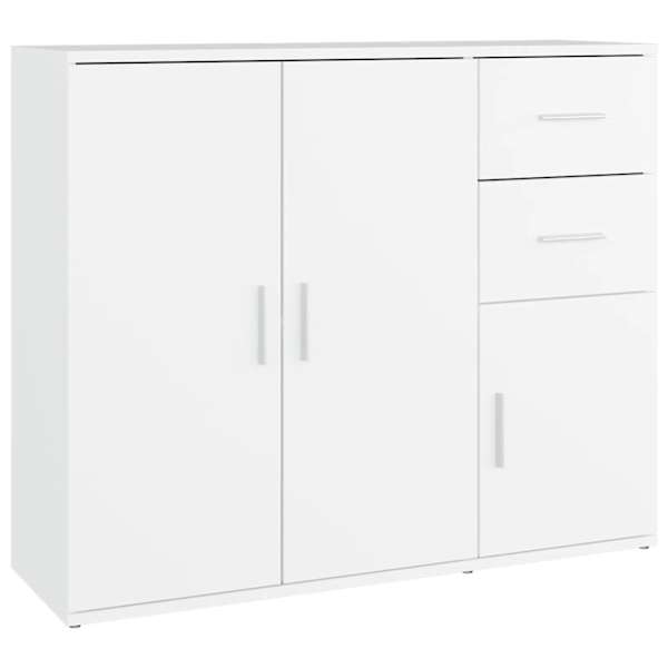 Puhvetkapp, valge, 91 × 29,5 × 75 cm, tehispuit