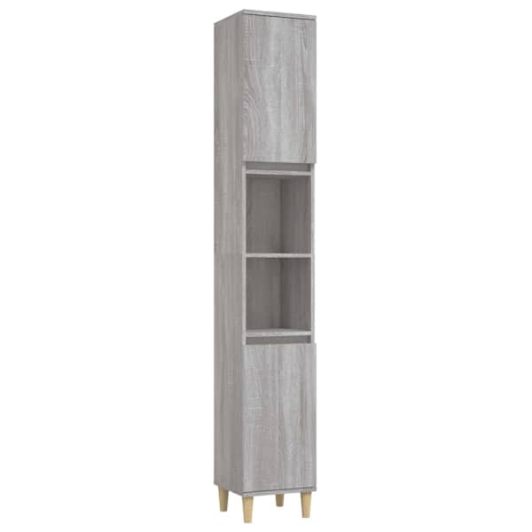Vannitoakapp, hall Sonoma tamm, 30 × 30 × 190 cm, tehispuit