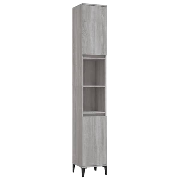 Vannitoakapp, hall Sonoma tamm, 30 × 30 × 190 cm, tehispuit