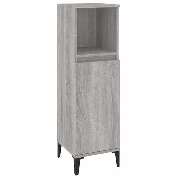 Vannitoakapp, hall Sonoma tamm, 30 × 30 × 100 cm, tehispuit