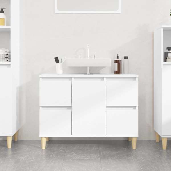 Valamukapp, valge, 80 × 33 × 60 cm, tehispuit