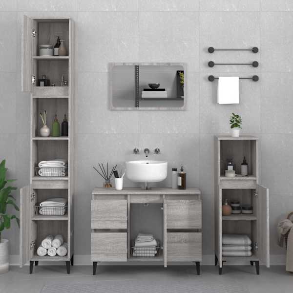 Valamukapp, hall Sonoma tamm, 80 × 33 × 60 cm, tehispuit