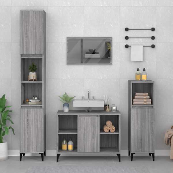 Valamukapp, hall Sonoma tamm, 80 × 33 × 60 cm, tehispuit