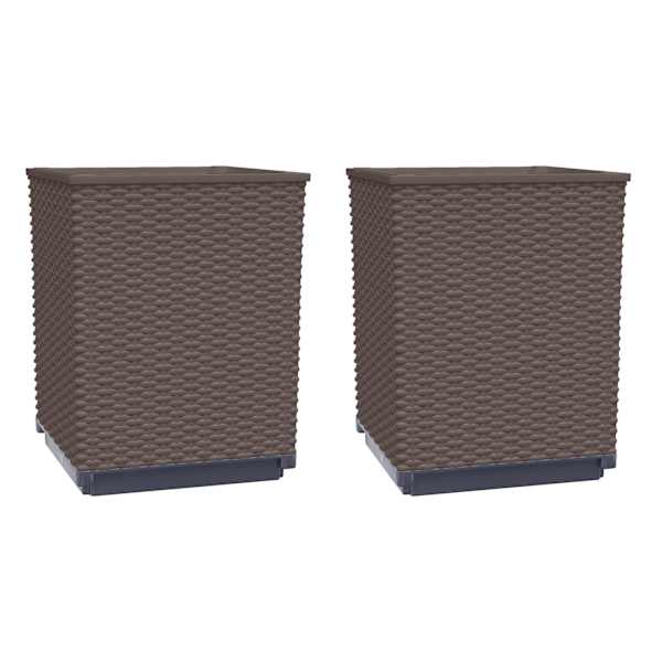 Taimekast 30 × 30 × 37 cm, PP (polüpropüleen) – pruun – 2 tk
