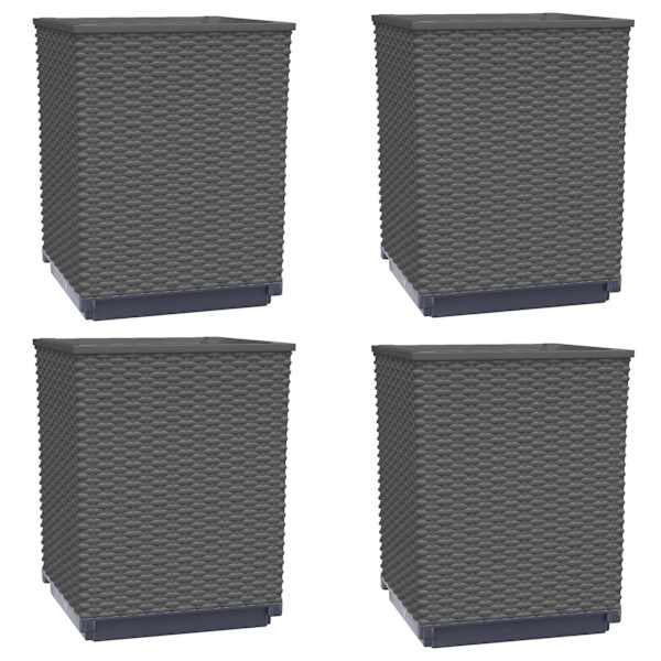 Taimekast 30 × 30 × 37 cm, PP (polüpropüleen) – must – 4 tk