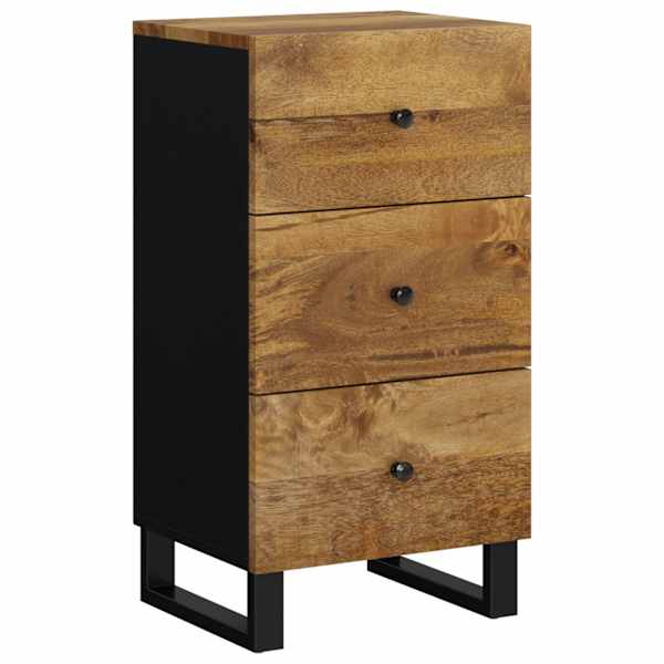Puhvetkapp 3 sahtliga, 40 × 33,5 × 75 cm, mangopuit