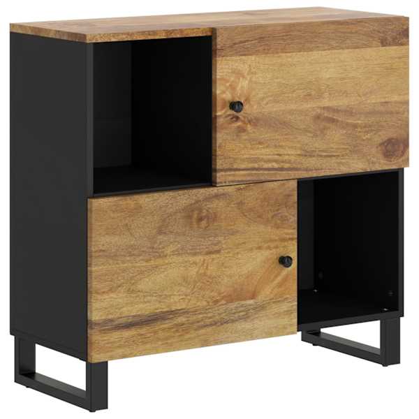 Puhvetkapp 2 uksega, 80 × 33 × 75 cm, mangopuit