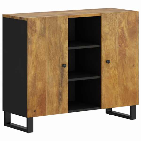 Puhvetkapp 2 uksega, 90 × 33 × 75 cm, mangopuit
