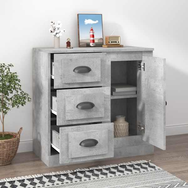 Puhvetkapp, betoonhall, 70 × 35,5 × 67,5 cm, tehispuit